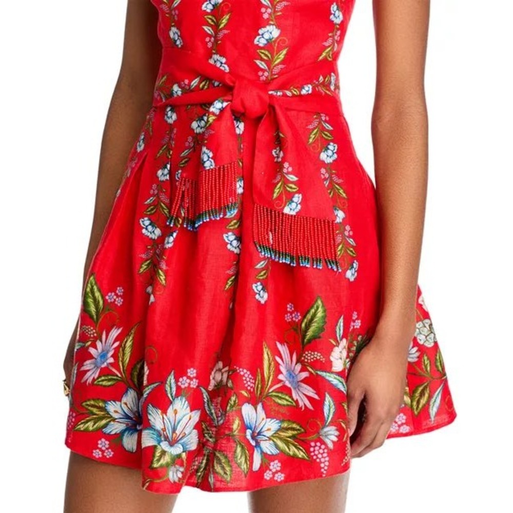 FARM Rio Red Floral Mini Dress - Picture 3 of 4